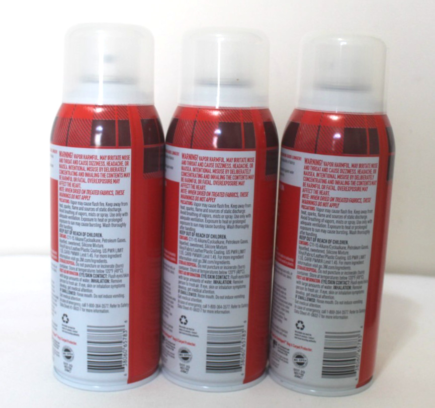 3 X Scotchgard Fabric Upholstery Water Shield Waterproof Protector 10 oz Each