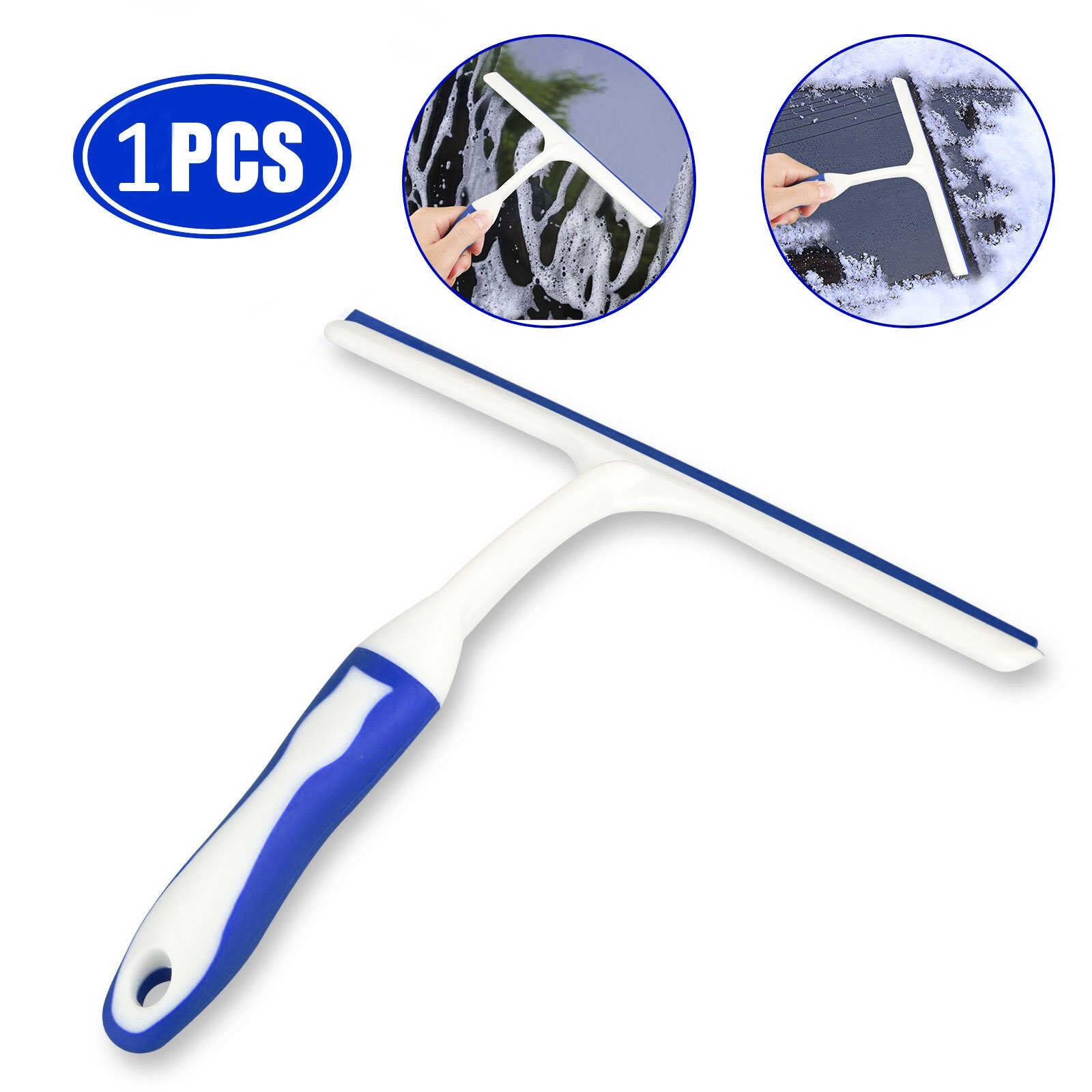 Glass Window Wiper Cleaner Bathroom Squeegee Car Mirror Scrub Cleaning Tool