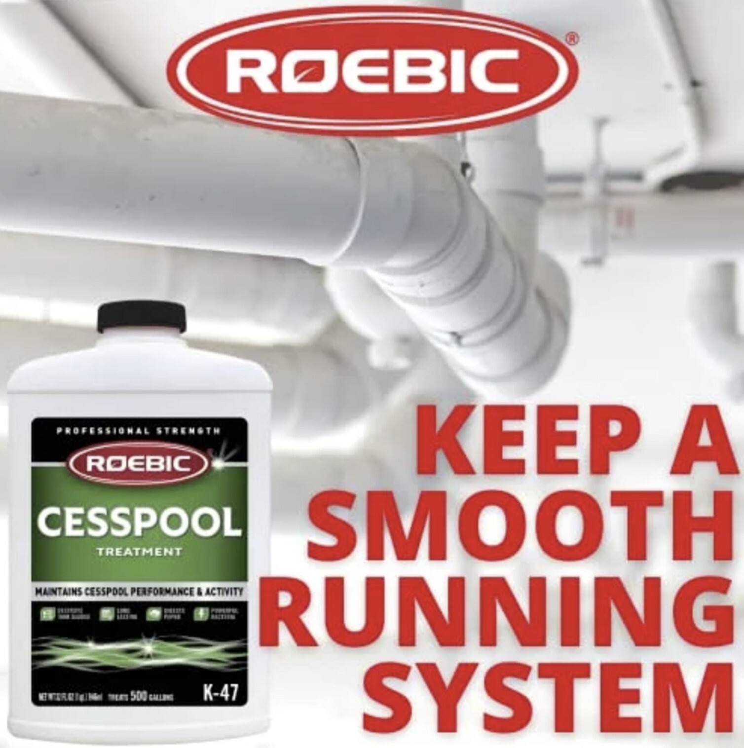 Roebic K-47-Q Quart Professional Strength Liquid Cesspool Treatment