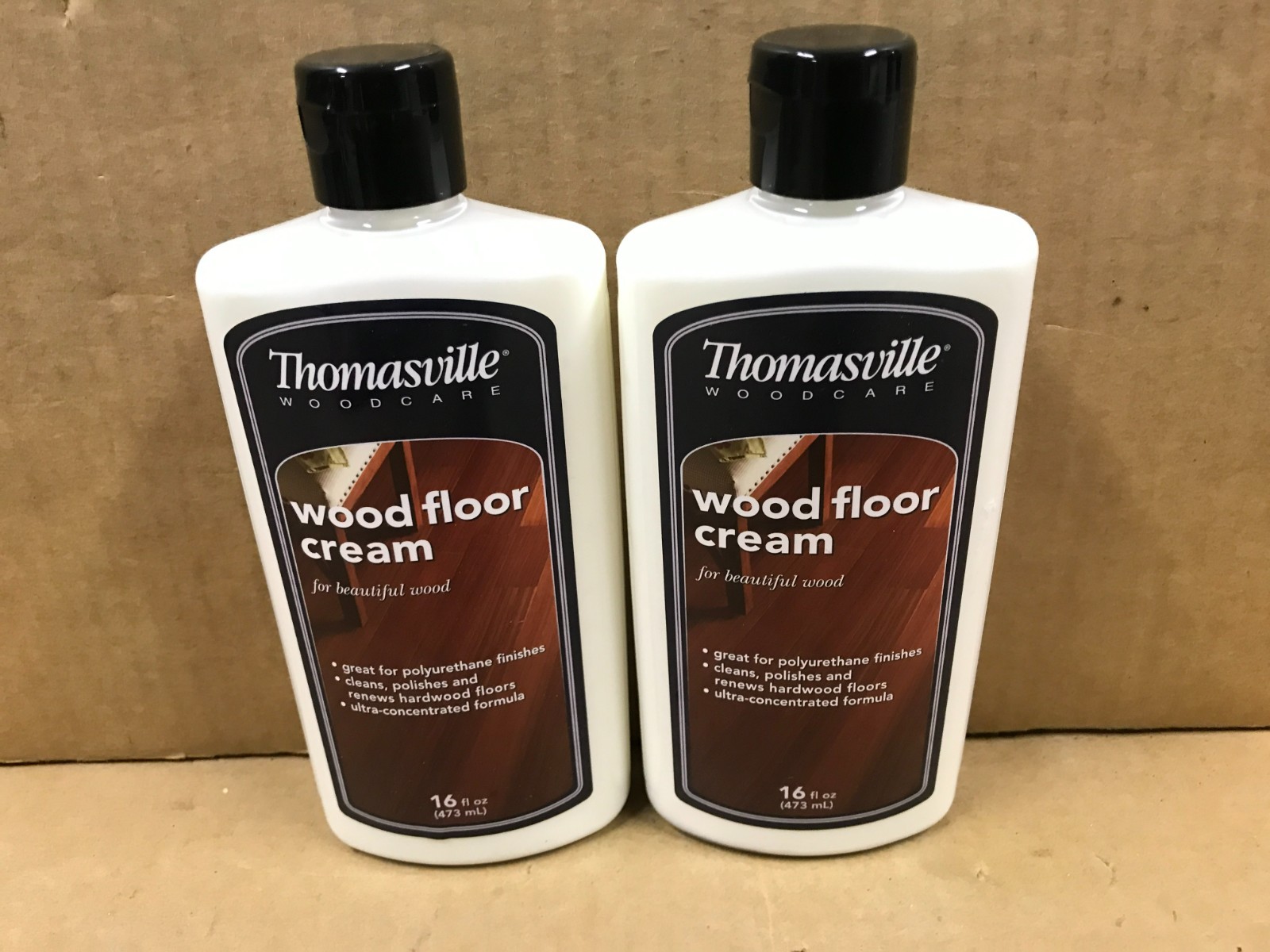 Thomasville Wood Floor Cream – For Beautiful Wood- Lot Of 2, 16 Fl. Oz Bottles