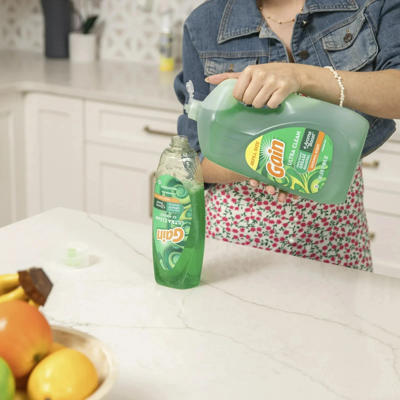 Gain Ultra Dishwashing Liquid Dish Soap, Original Scent, 90.0 fl oz..