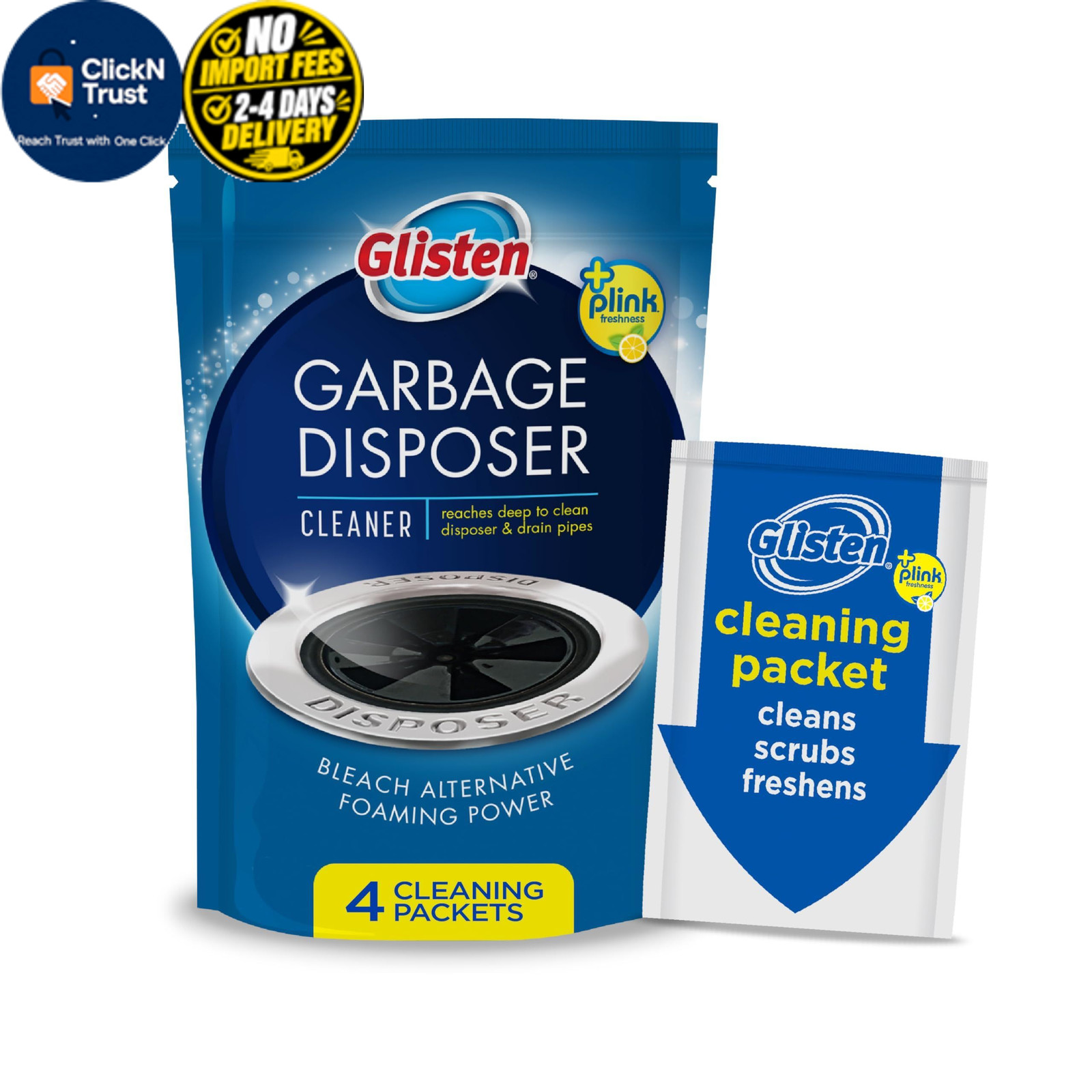 Glisten Garbage Disposer Cleaner and Freshener, 4.9 Ounce (Pack of 1), Red