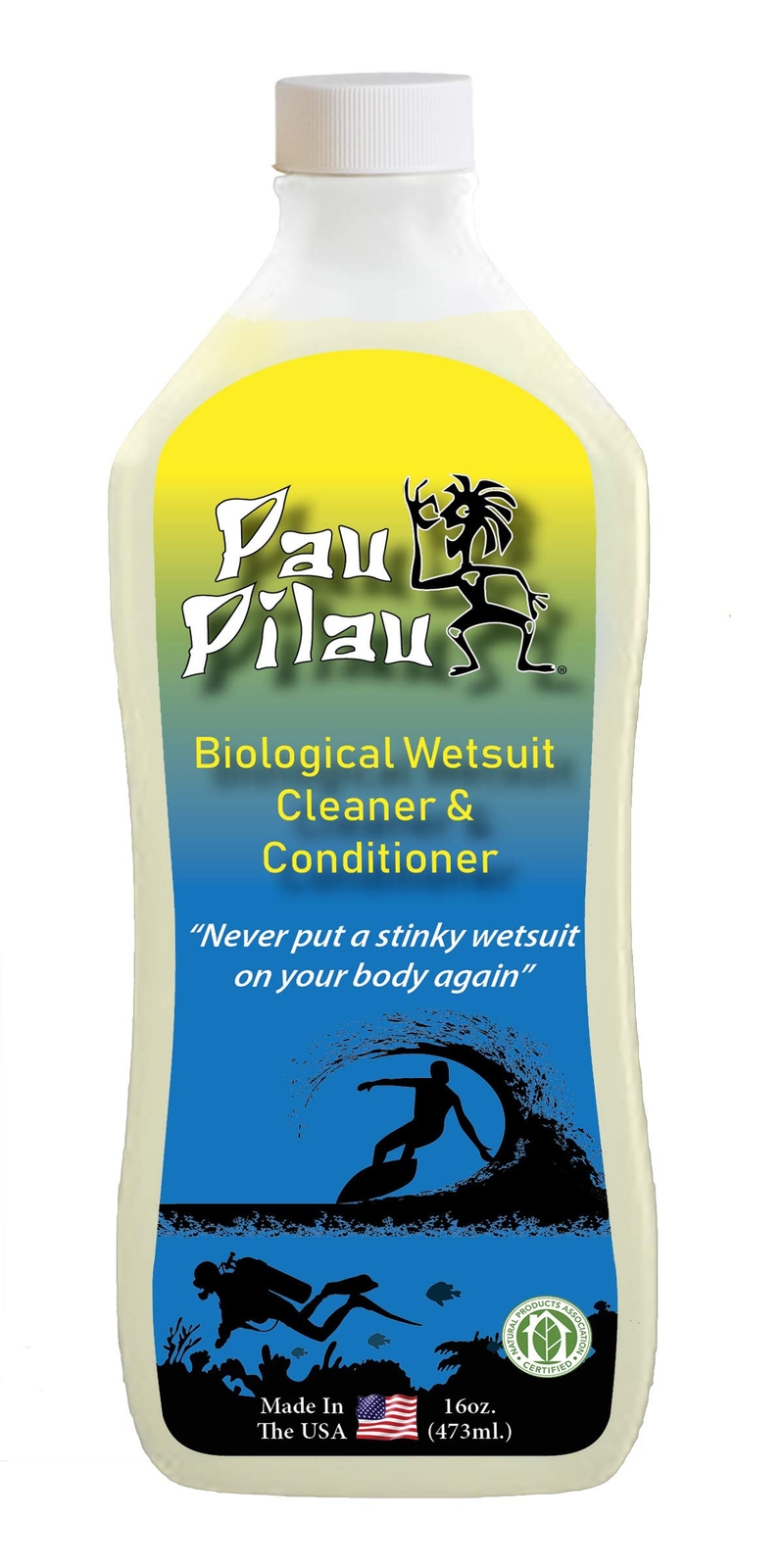 Pau Pilau Wetsuit Cleaner and Conditioner 16-Ounce