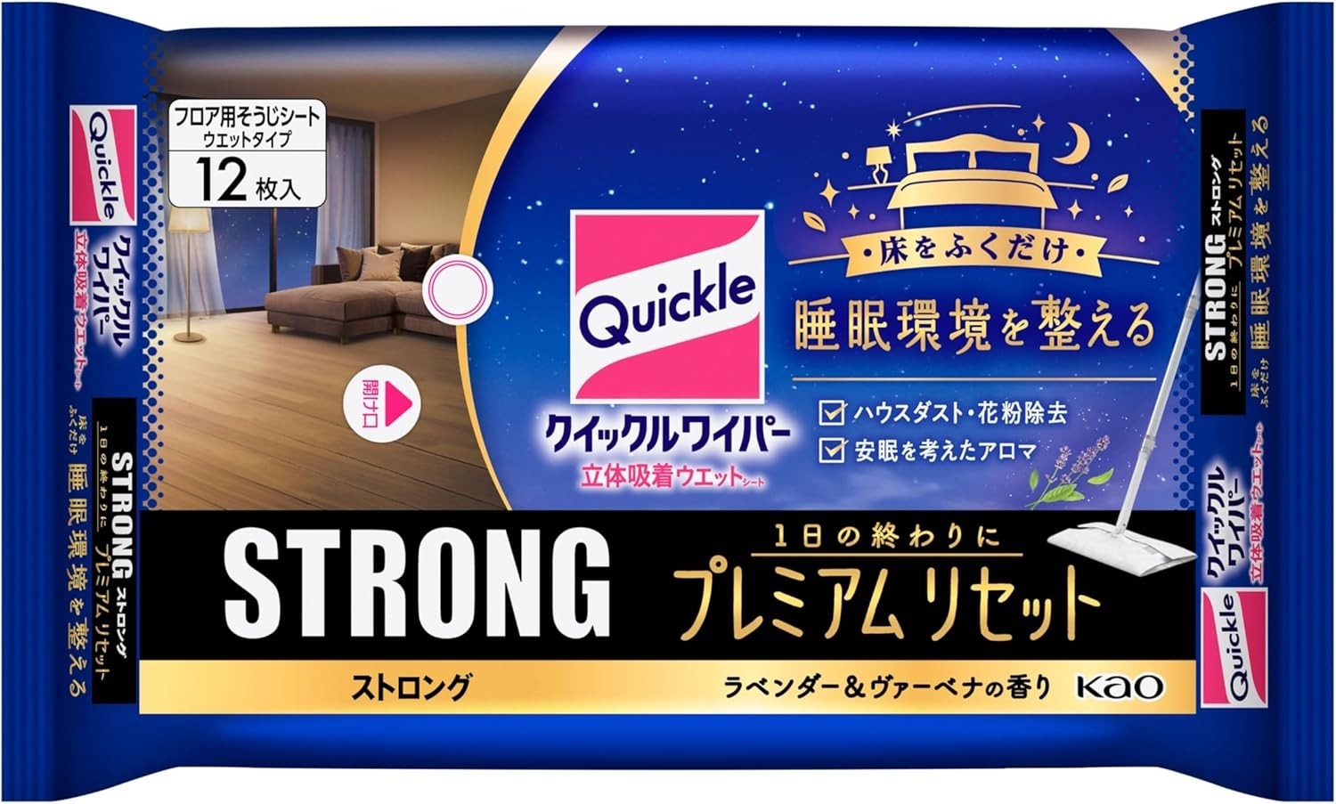 Quickle Wiper 3D Adsorption Wet Wipes Strong Premium Reset 12 Sheets Japan New