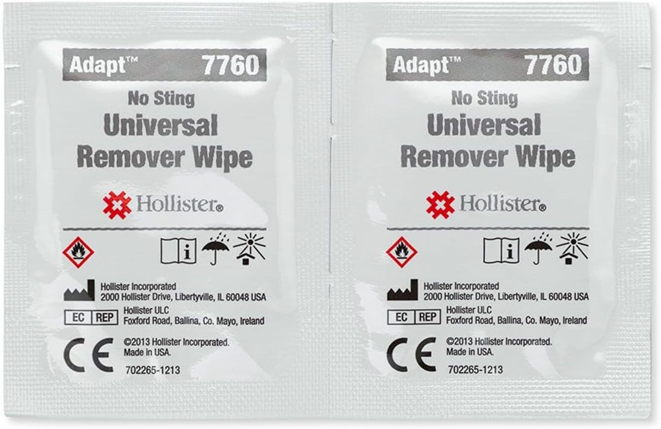Natural Adapt Adhesive Wipes, 50 Ct – Ideal for Sensitive Skin & Ostomy Use