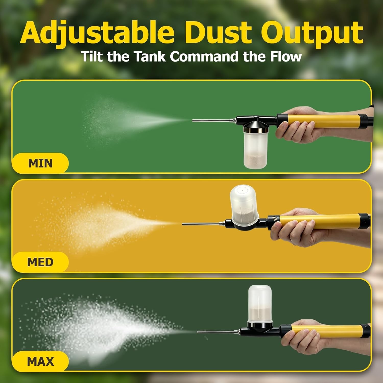Diatomaceous Earth Powder Adjustable Duster Up to 4 FT Long Reach Powder Duster
