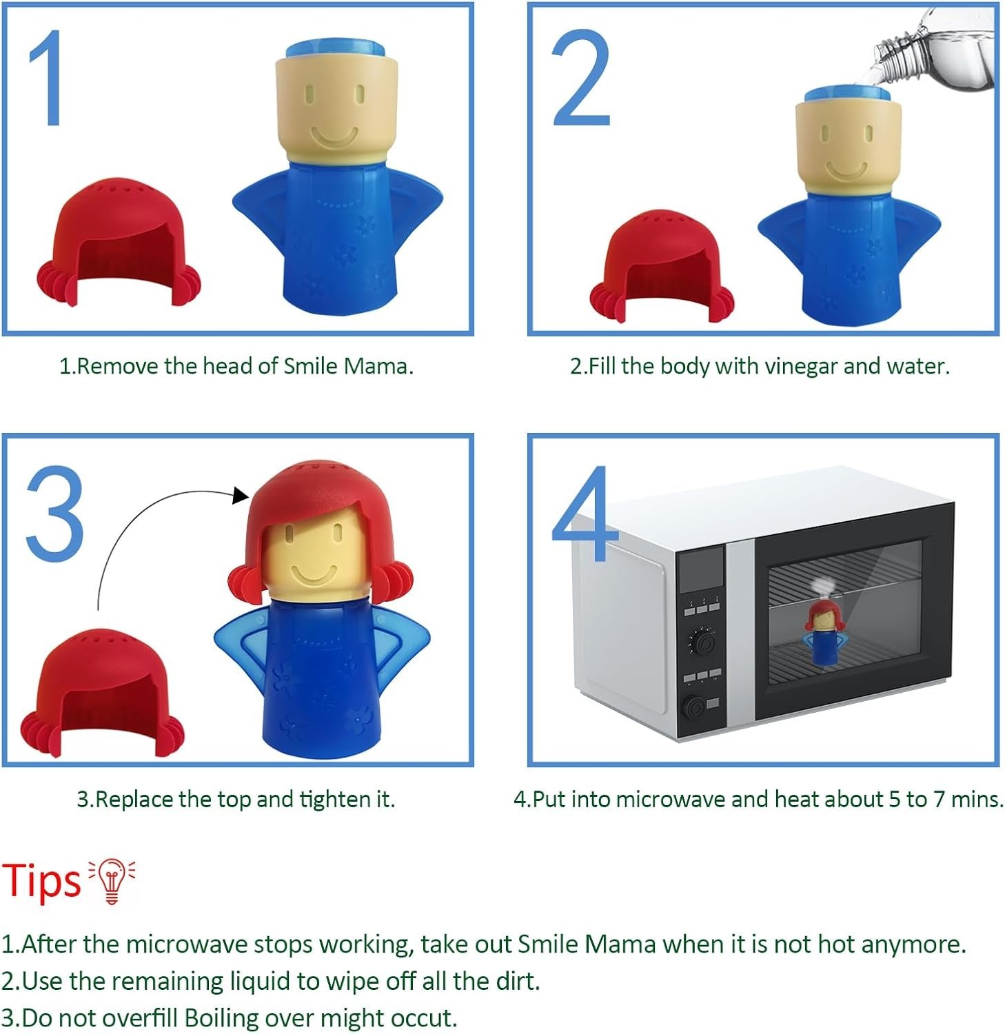 Safe and Fun Angry Mama Microwave Cleaner – Portable High-Heat Steam Tool