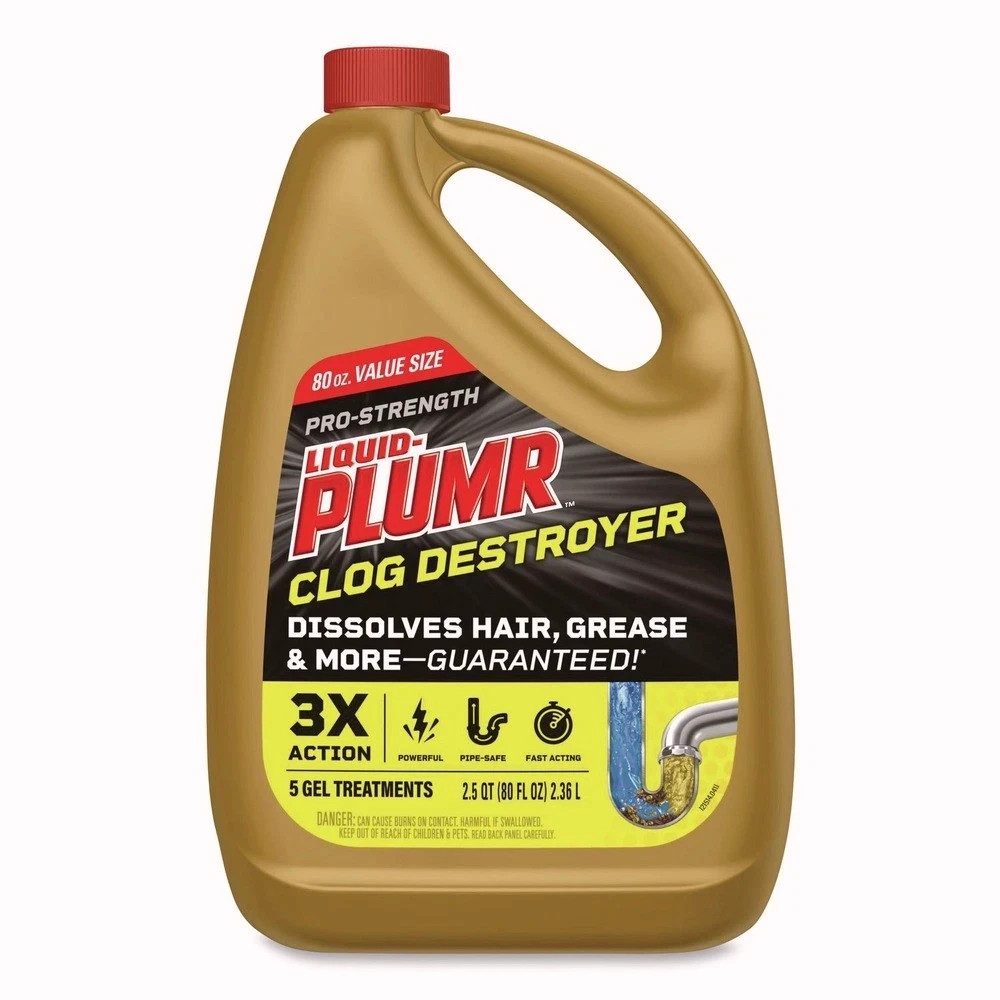 Liquid Plumr 00228EA 80 oz. Gel Pro-Strength Full Clog Destroyer New