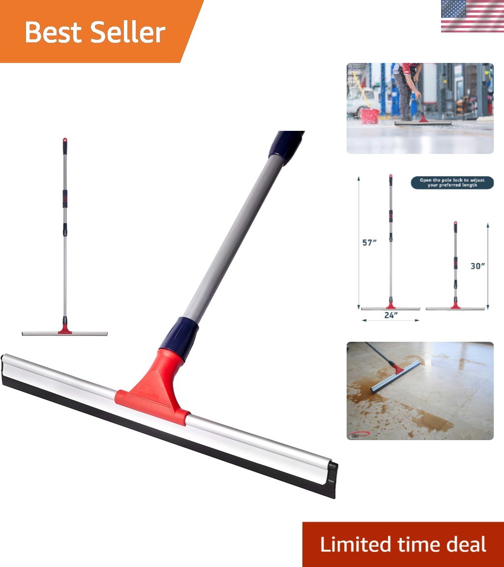 Professional Floor Squeegee for Concrete Floor, 24″ Large Heavy Duty Squeegee…