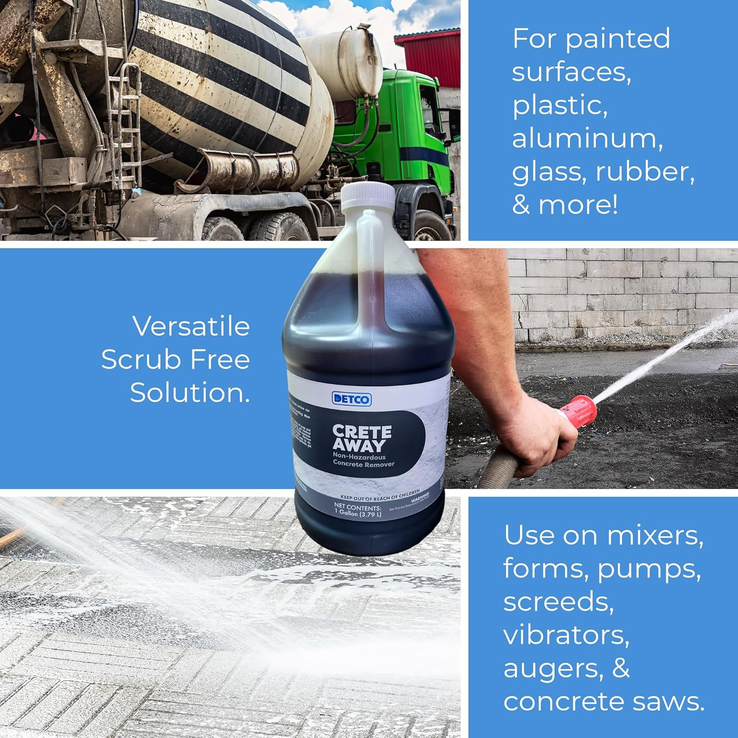 Crete Away Concrete Remover & Dissolver – Non Toxic, Biodegradable, Acid Free Ce