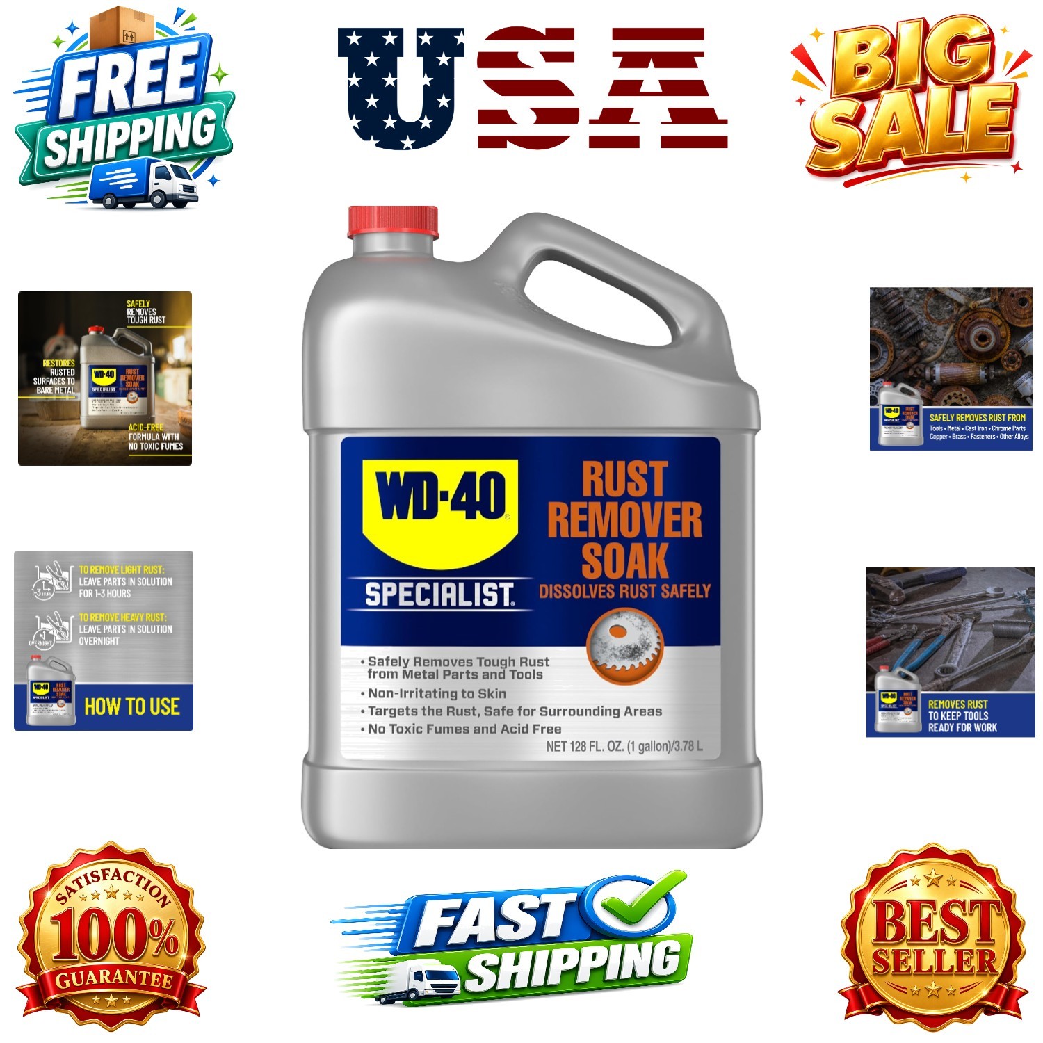 Rust Remover Soak, One Gallon | automotive-rust-treatment-chemicals