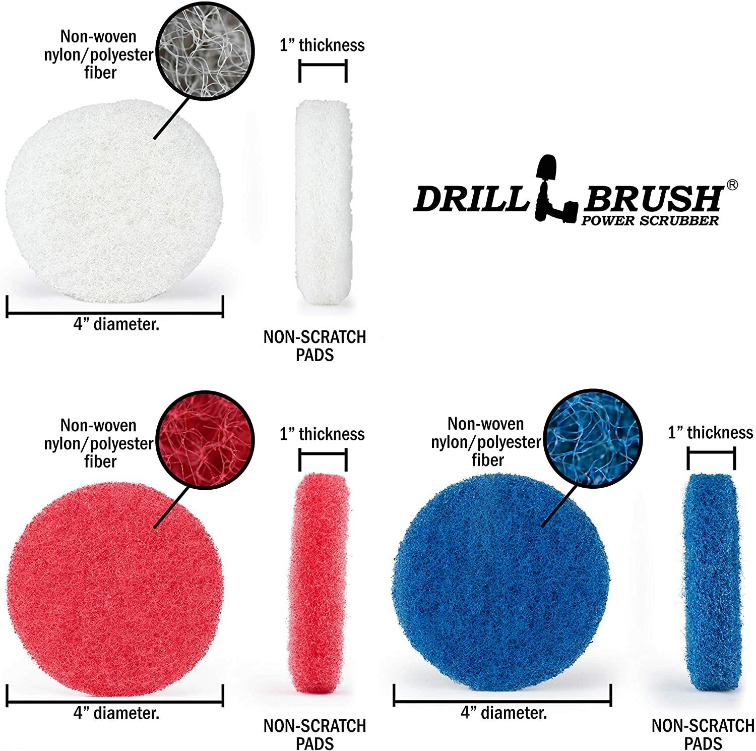 Drillbrush Scrub Brush – Drill Scrub Brush Attachment 7- Stone Cleaning – Deep