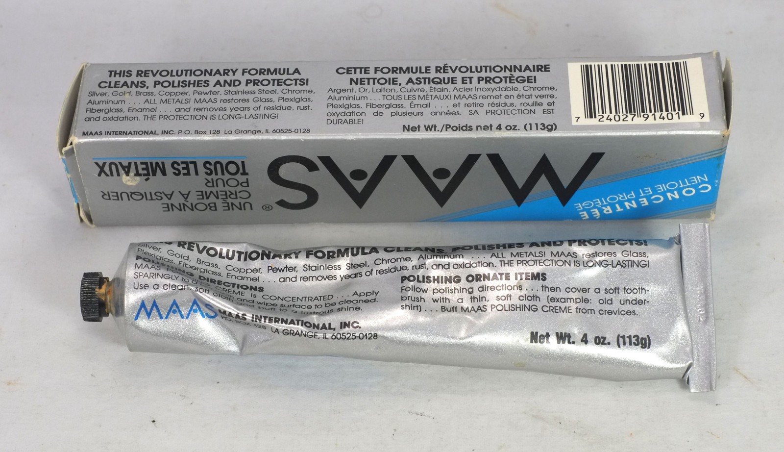 4oz Tube Maas Metal Polish Creme – Used