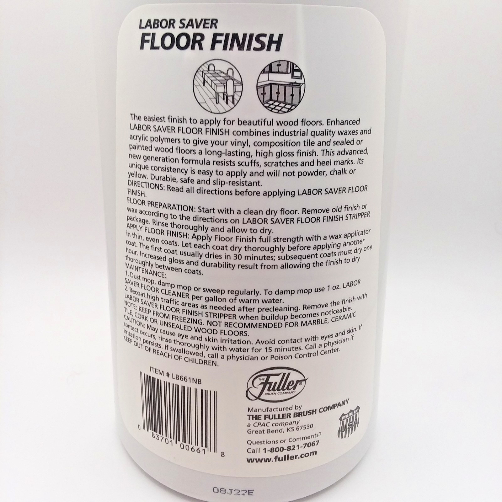 Fuller Brush Company Labor Saver Floor Finish 32oz Discontinued