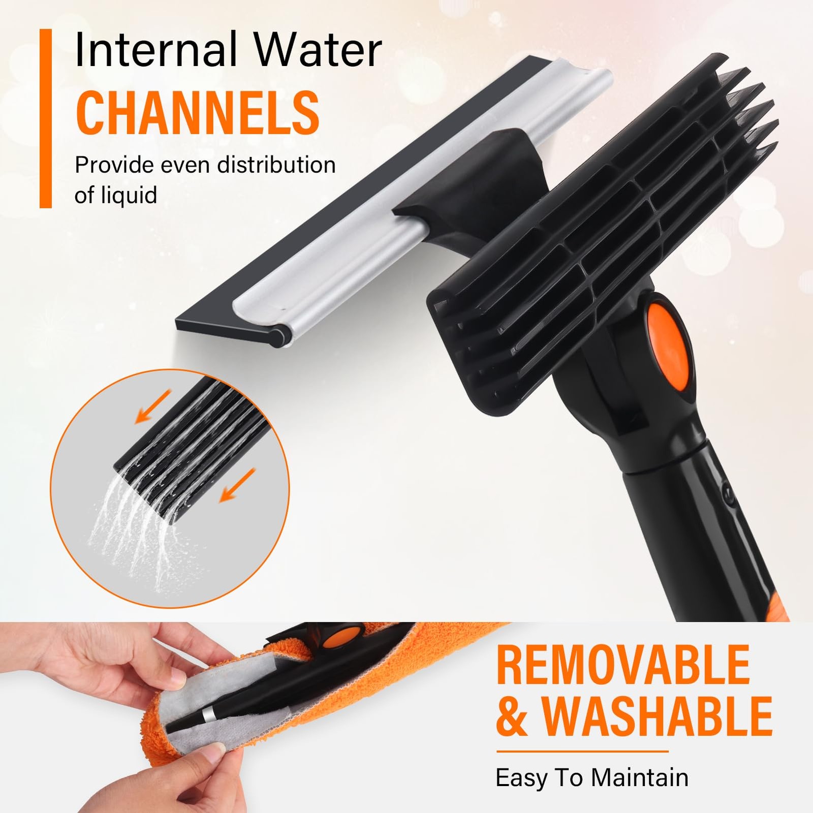 Window Squeegee Professional,2-in-1 Window Cleaning Squeegee Kit,Squeegees fo…