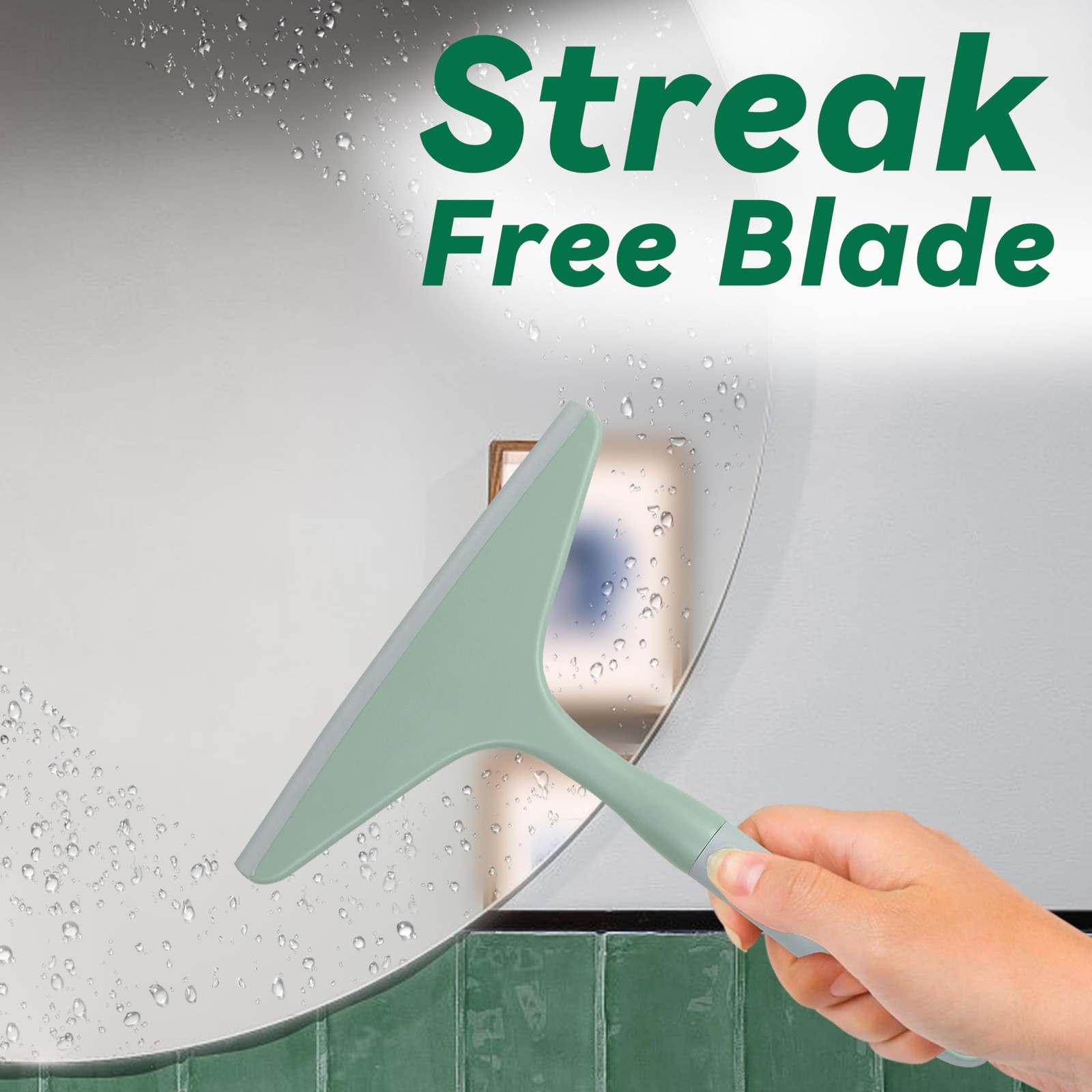 “2Pack Shower Squeegee 7.8″” TPR Blade for Glass Doors & Windows”
