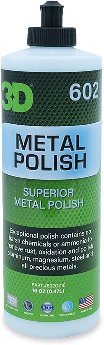 3D Metal Polish Cleaner 16 Fl Oz Heavy Duty Restores All Metal Surfaces