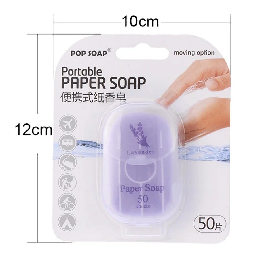 1 Pc Portable Soap Paper Quick Dissolving Plant Extract Mild Cleaning Sheets