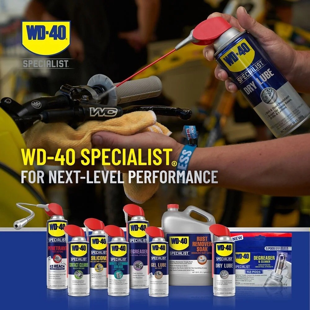 WD-40 Specialist Dry Lube Long-Lasting Lubricant Smart Straw Spray 10 oz x2 Pack