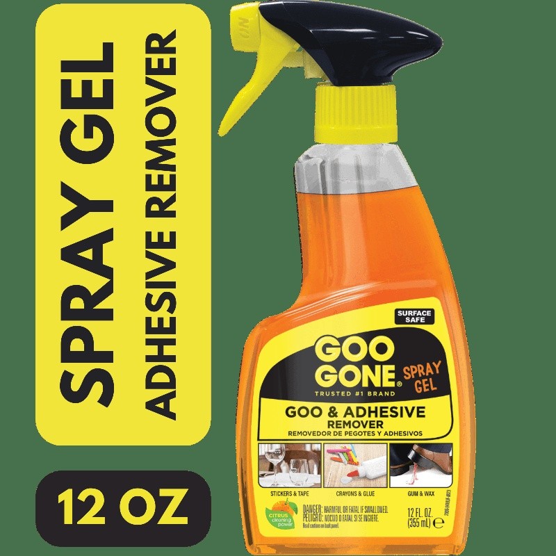 Sticky Adhesive Remover Spray Gel Gum Tar Scuff Marks Carpet Upholstery New