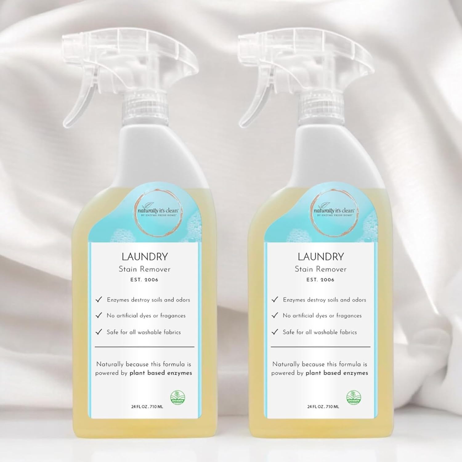 Enzymatic Laundry Stain Remover Spray RTU 24 Oz Bottles X 2 Pack