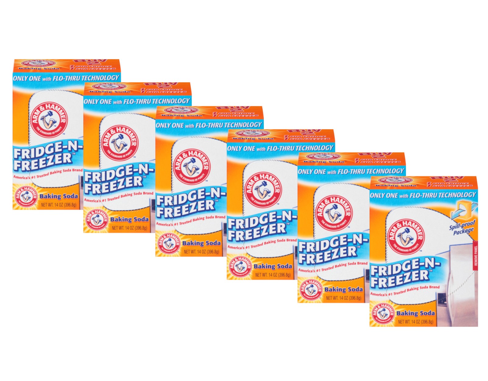 Arm & Hammer Fridge-N-Freezer Baking Soda, 14 Oz. – Pack of 6