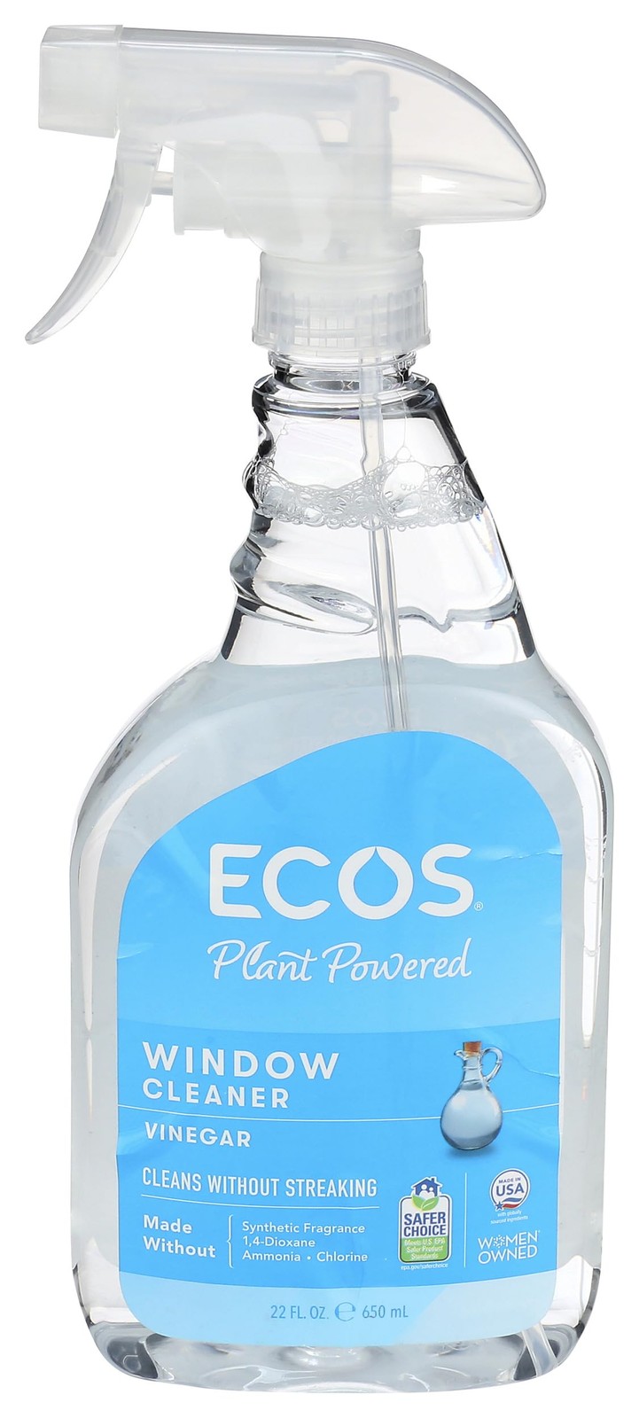 Earth Friendly Products Window Cleaner Vinegar 22 Oz Glass Surface Spray