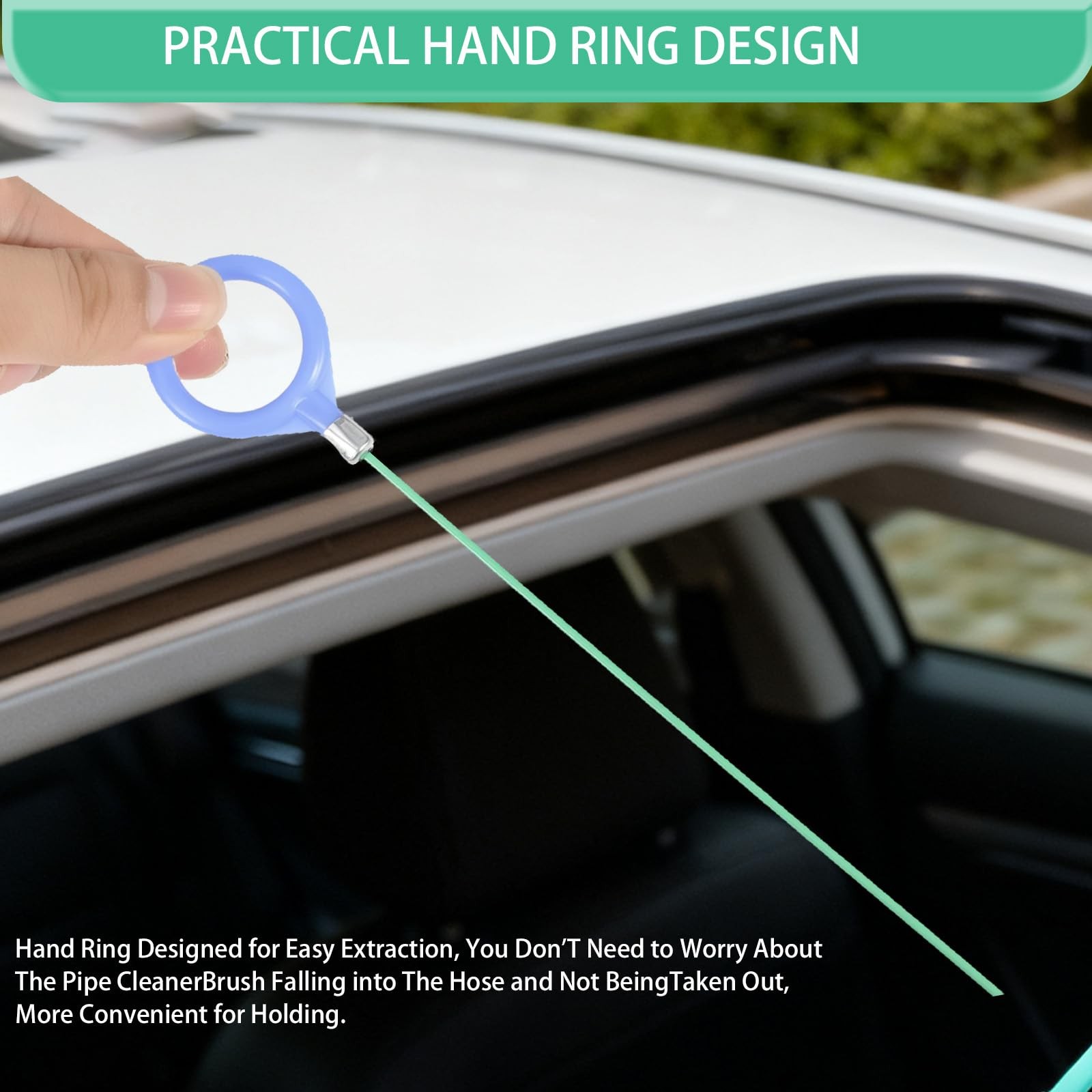 Car Auto Sunroof Drain Cleaning Tool, 120 Inch Long Flexible 120 Inche, Green