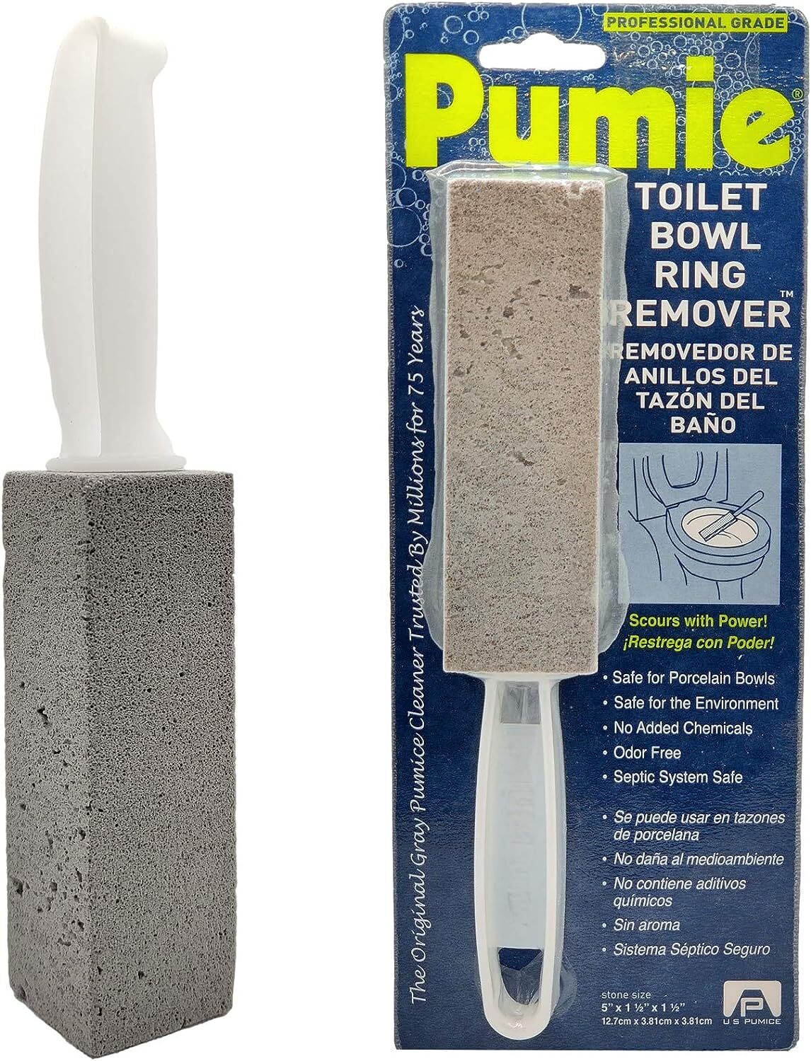 Pumie (#TBR-6) Pumice Stone Toilet Bowl Ring Remover