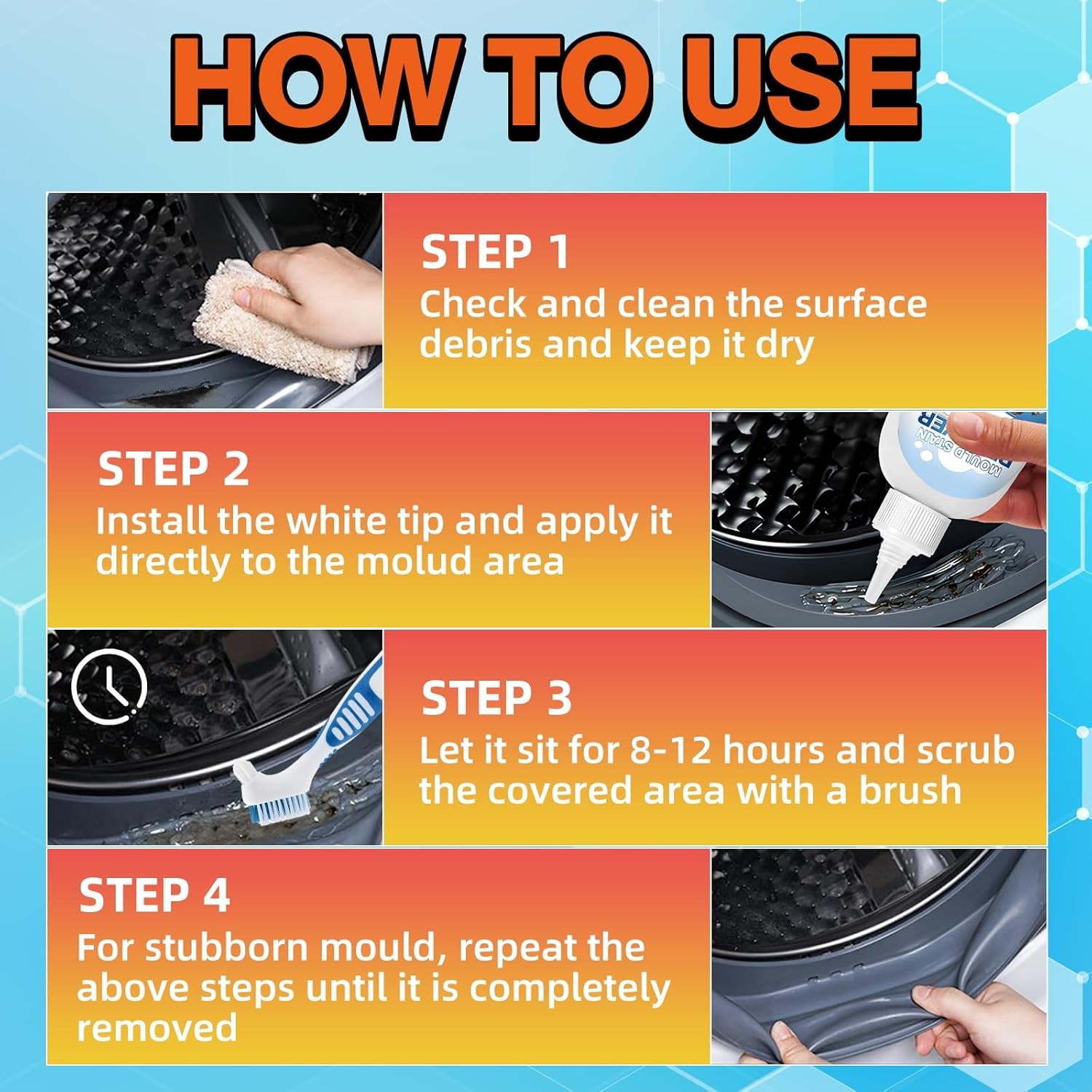 Home Remover Gel Deep Cleaning Cleaner Gel Washing Machine Bathroom Kitchen Tile