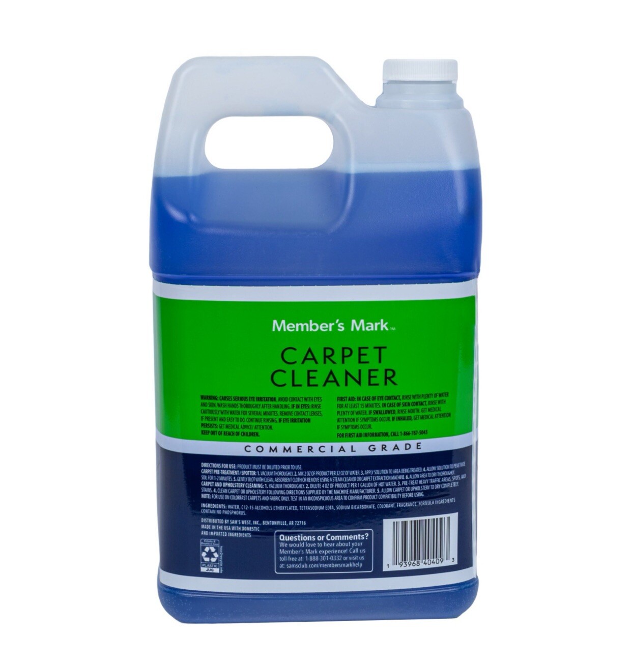 Member’s Mark Commercial Carpet Cleaner Concentrate, 1 gal each, 4 pk *FREE SHIP