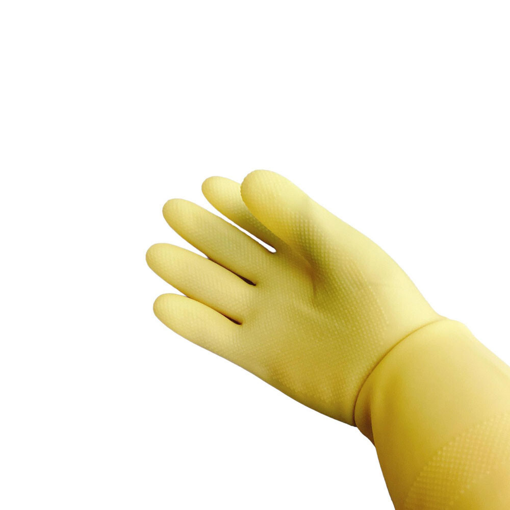 2 Pairs Rubber Dishwashing Cleaning Gloves Anti-Slip for Household & Kitchen Use