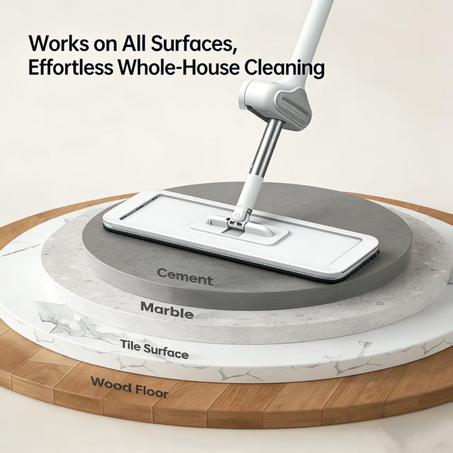Wet Dry Flat Microfiber Mop for Hardwood Floors, 6 Washable Pads Included, 36…