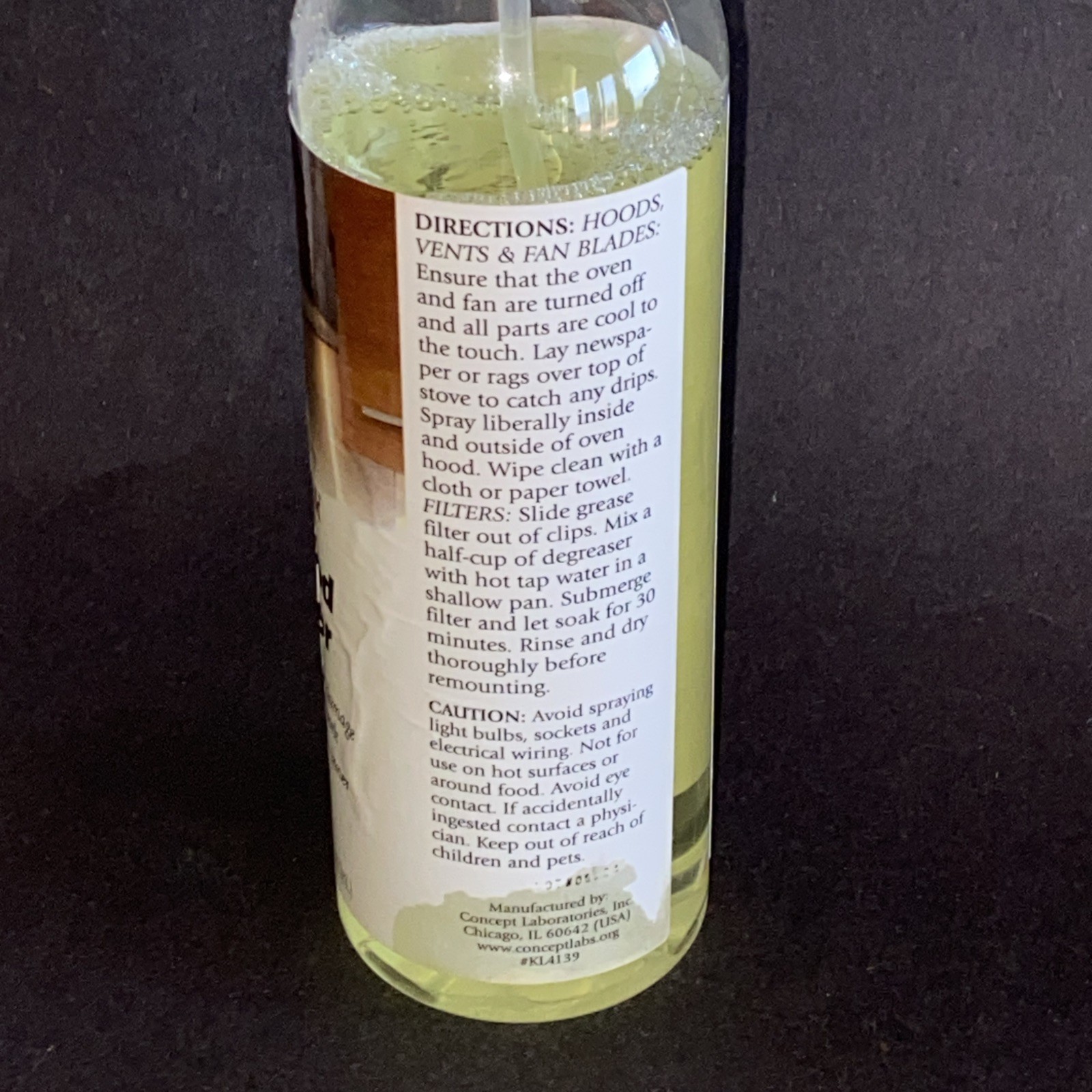 Klean Logik Oven Hood Degreaser 16 Fl oz Made in USA