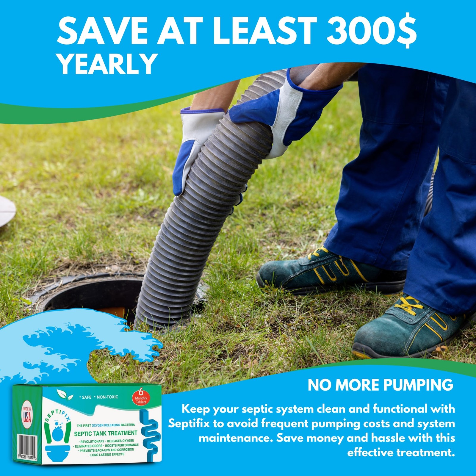 Septic Tank Treatment Tabs – Live Aerobic Bacteria Tablets For Your Septic Tank