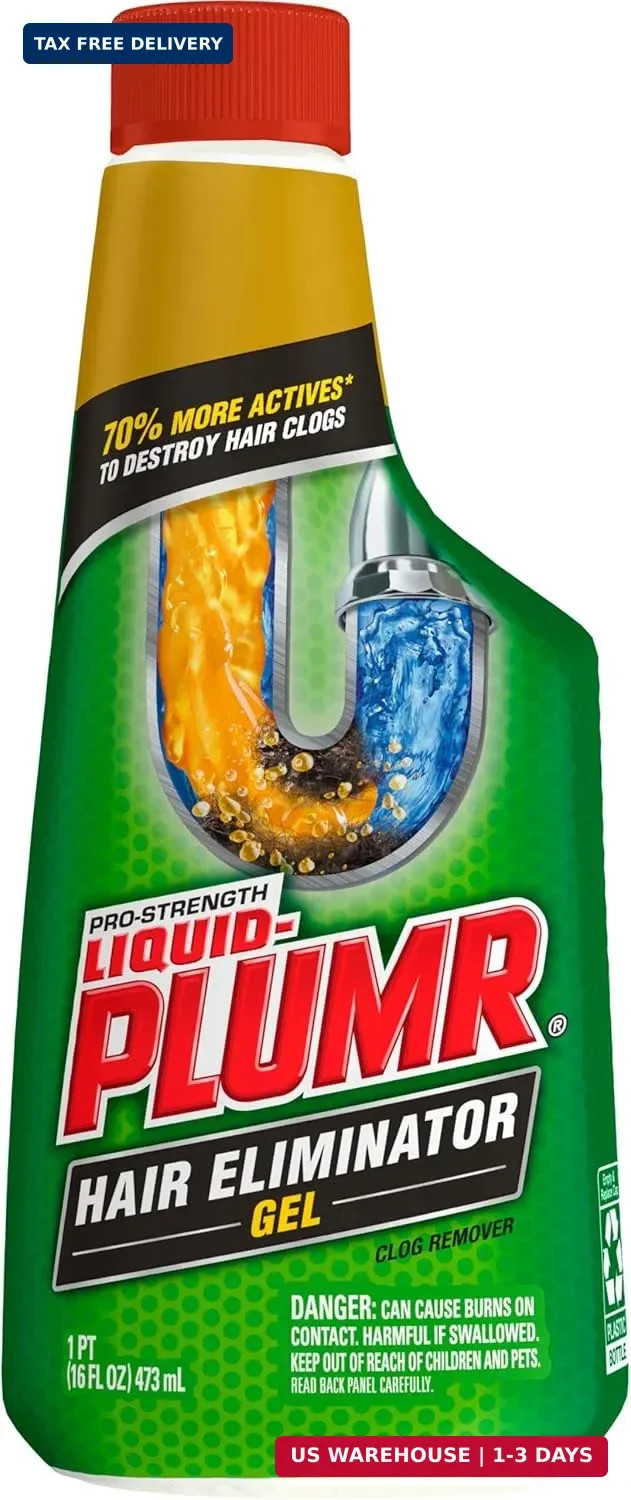 Liquid-Plumr Pro-Strength Hair Eliminator Gel Clog Remover, Hair Clog Remover an