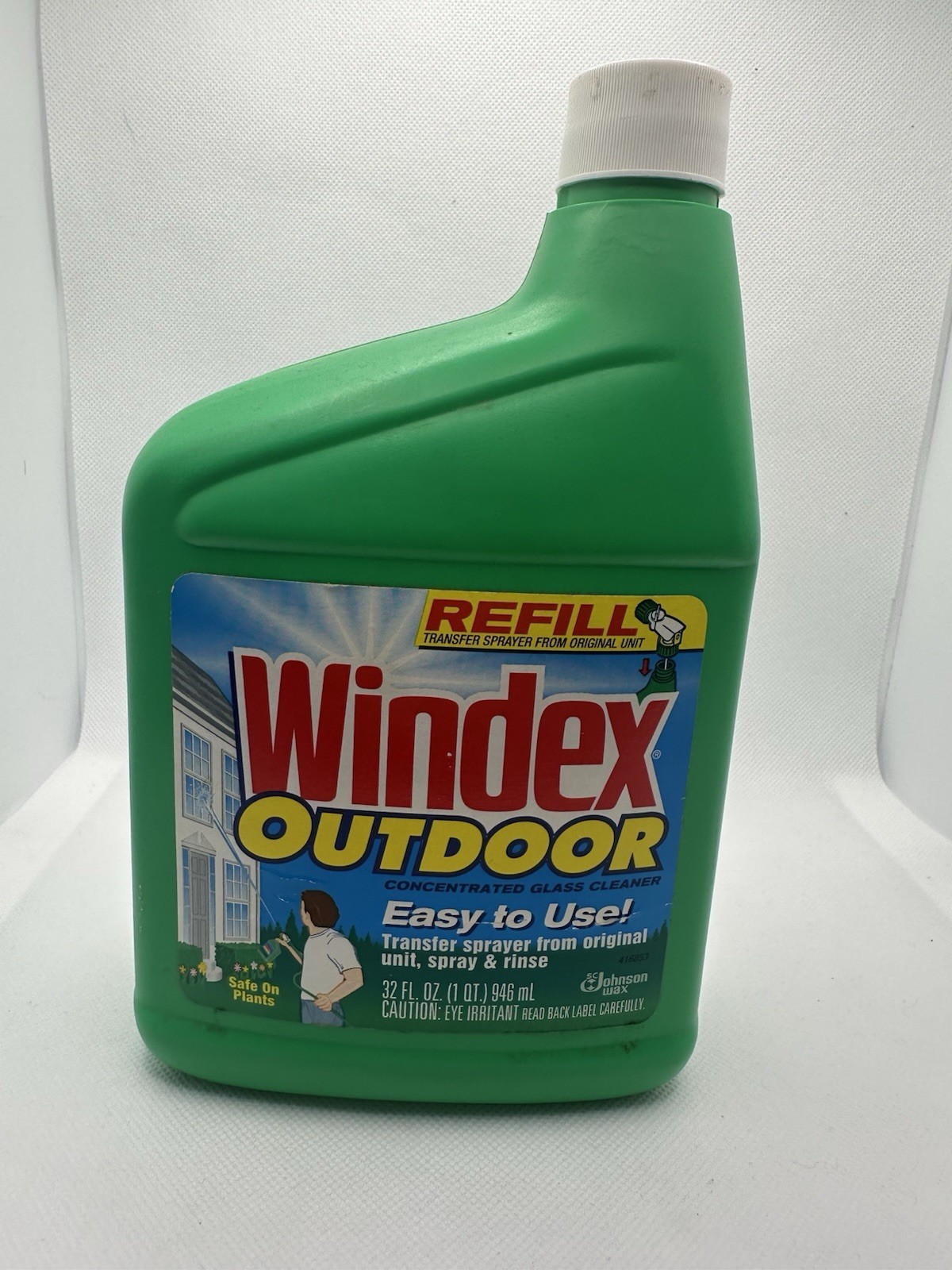 Vintage Windex Outdoor Window Glass Refill Concentrate 32 Oz NOS 1997