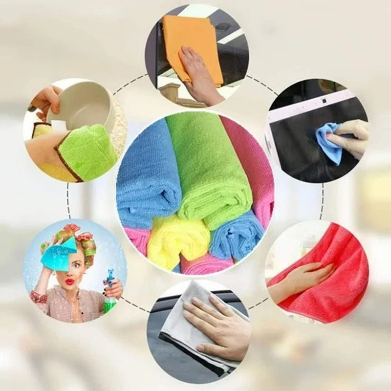 Microfibre Cleaning Cloths Kitchen Valeting Dusters Wash Towel Soft Towel 30cm