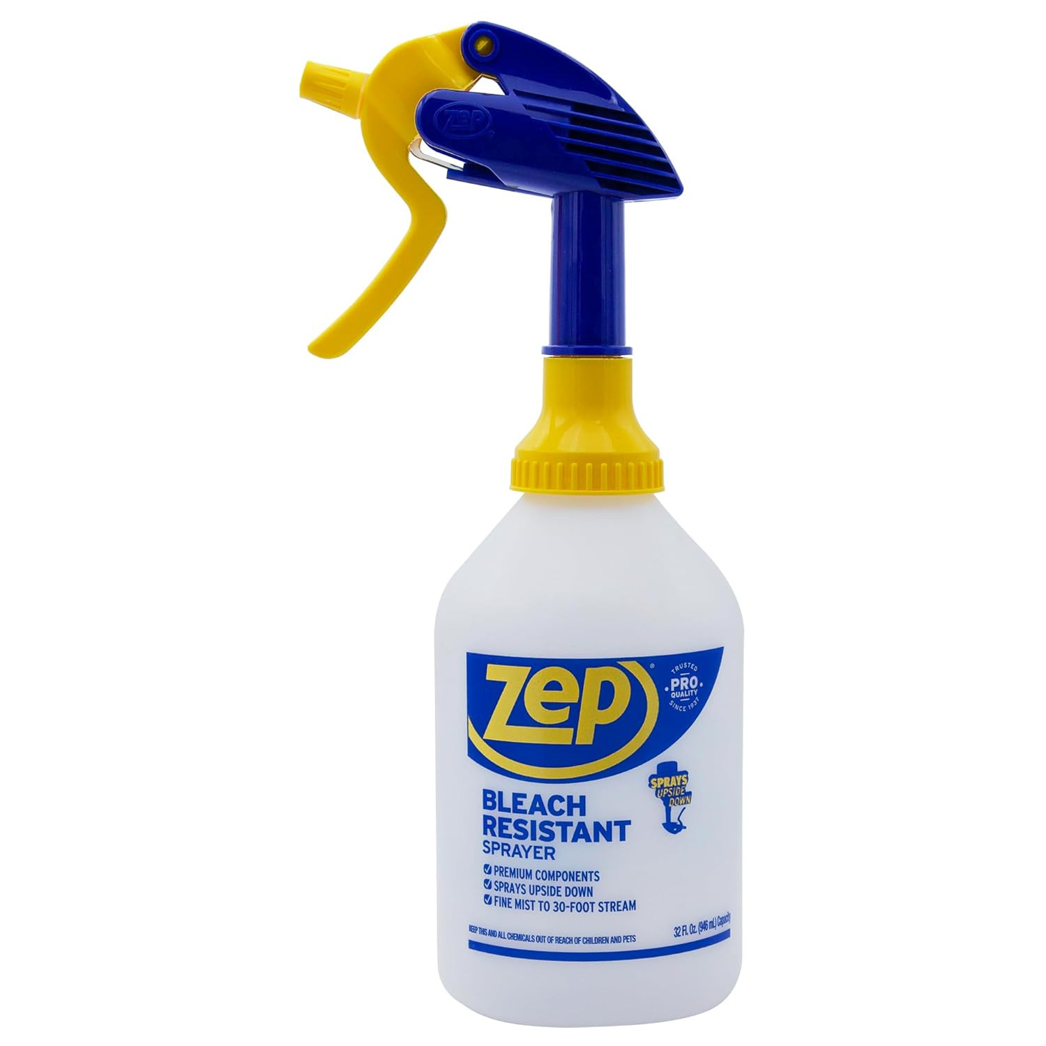 Zep Bleach Resistant Professional Sprayer Bottle – 32 Oz (Pack of 2) – ZUPRO2-30