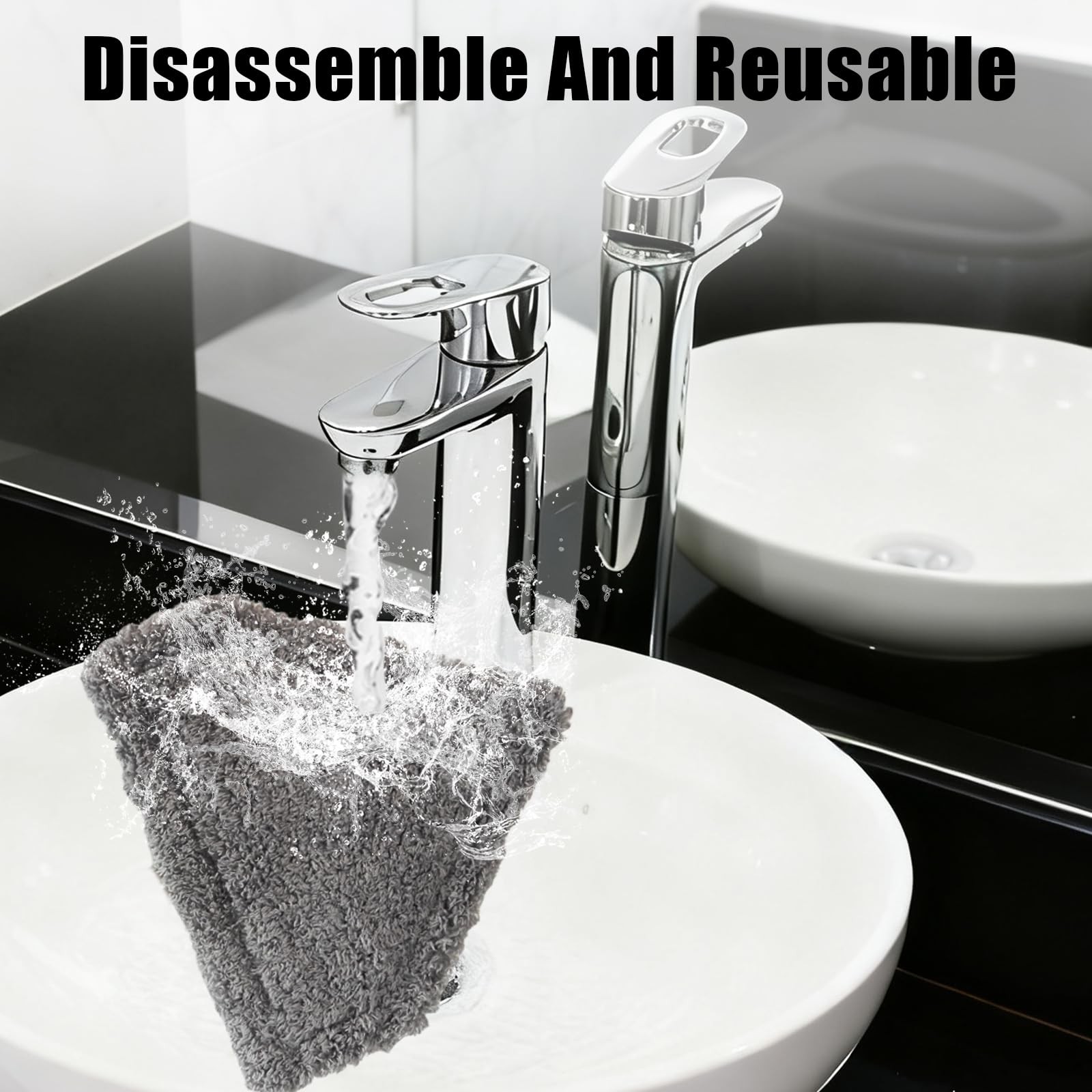 Car Windshield Squeegee Cleaning Tool – Vehicle Window Cleaner with 4 Reusabl…