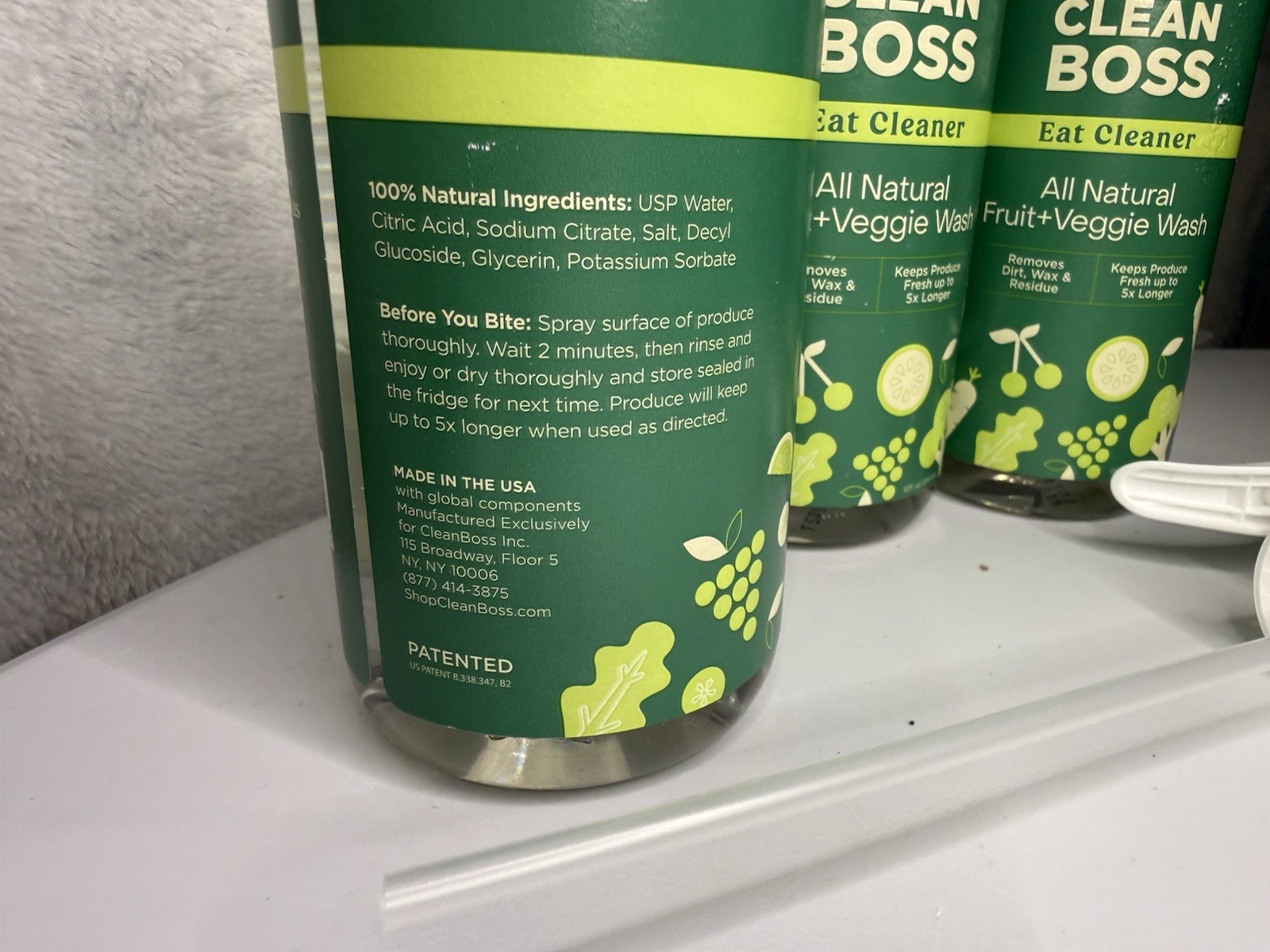 JOY Clean Boss Eat Cleaner Fruit & Veggie Natural Wash & Preserver-3 pc 12 oz