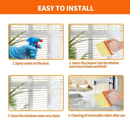 6 Pcs Window Venetian Blind Cleaner Duster Tool, Microfiber Number of Items: 6
