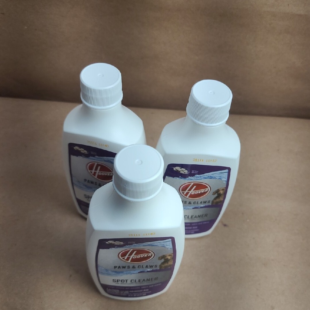 New Lot Of 3 Hoover Paws and Claws Spot Cleaner Carpet Cleaning Formula 6oz