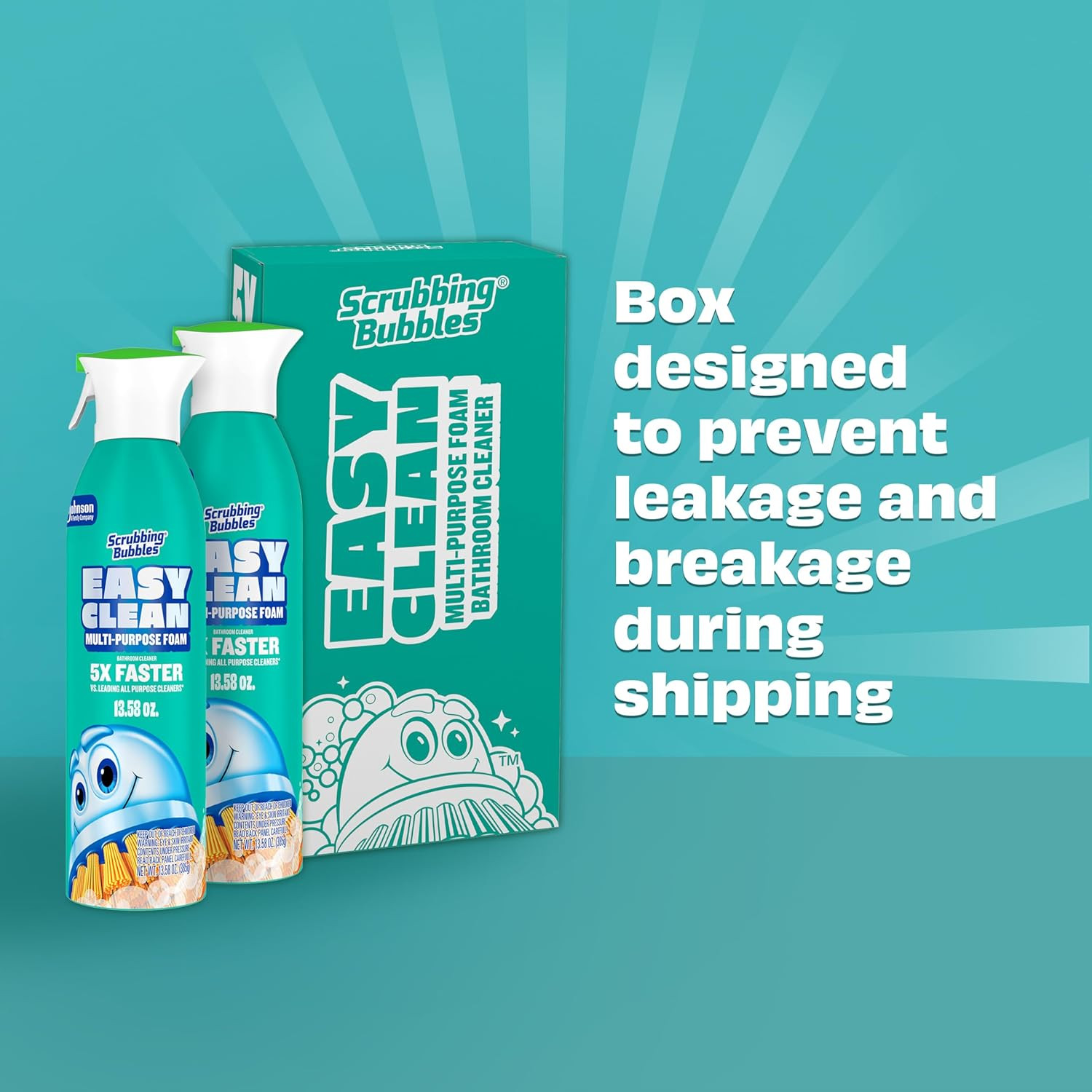 Easy Clean Foaming Multipurpose Bathroom Cleaner, Continuous Spray Bottle, Fast