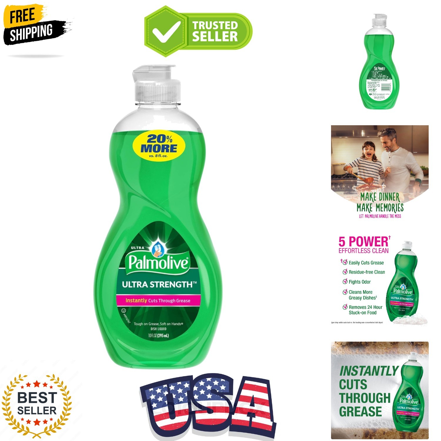 Ultra Dish Soap, Ultra Strength – 10 Fluid Ounce
