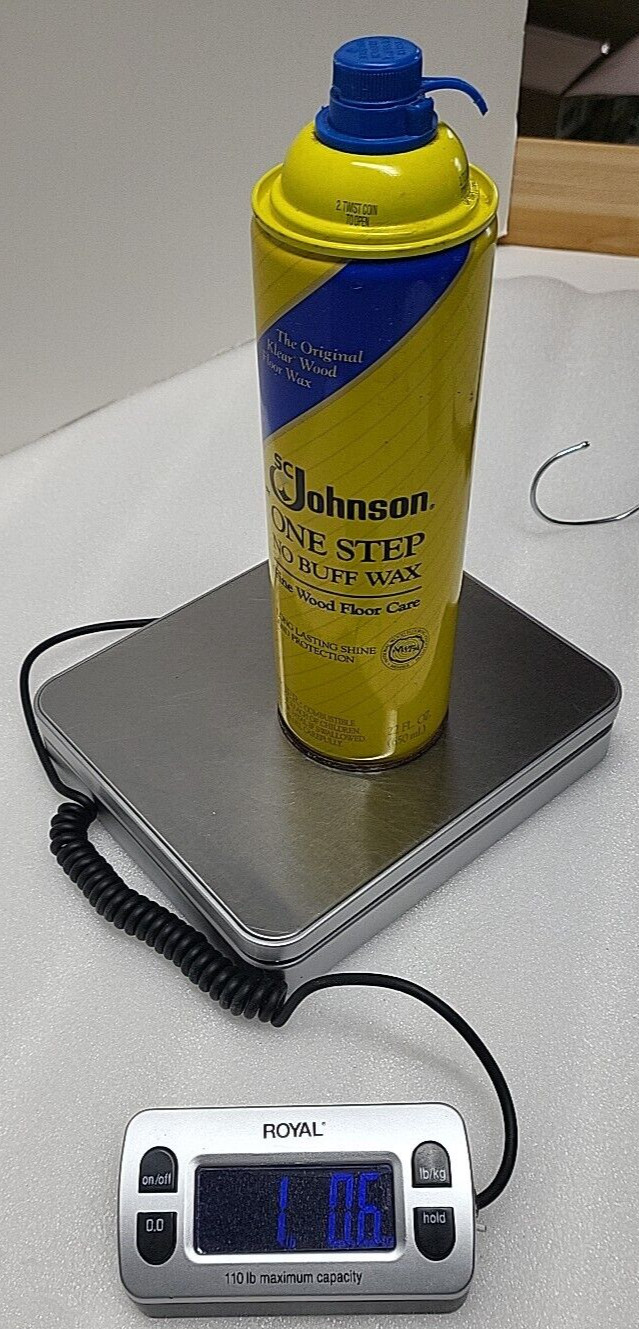 2 Used Johnson One Step No Buff Wax Fine Wood Floor Care 22 FL OZ Can *1/2 Full*