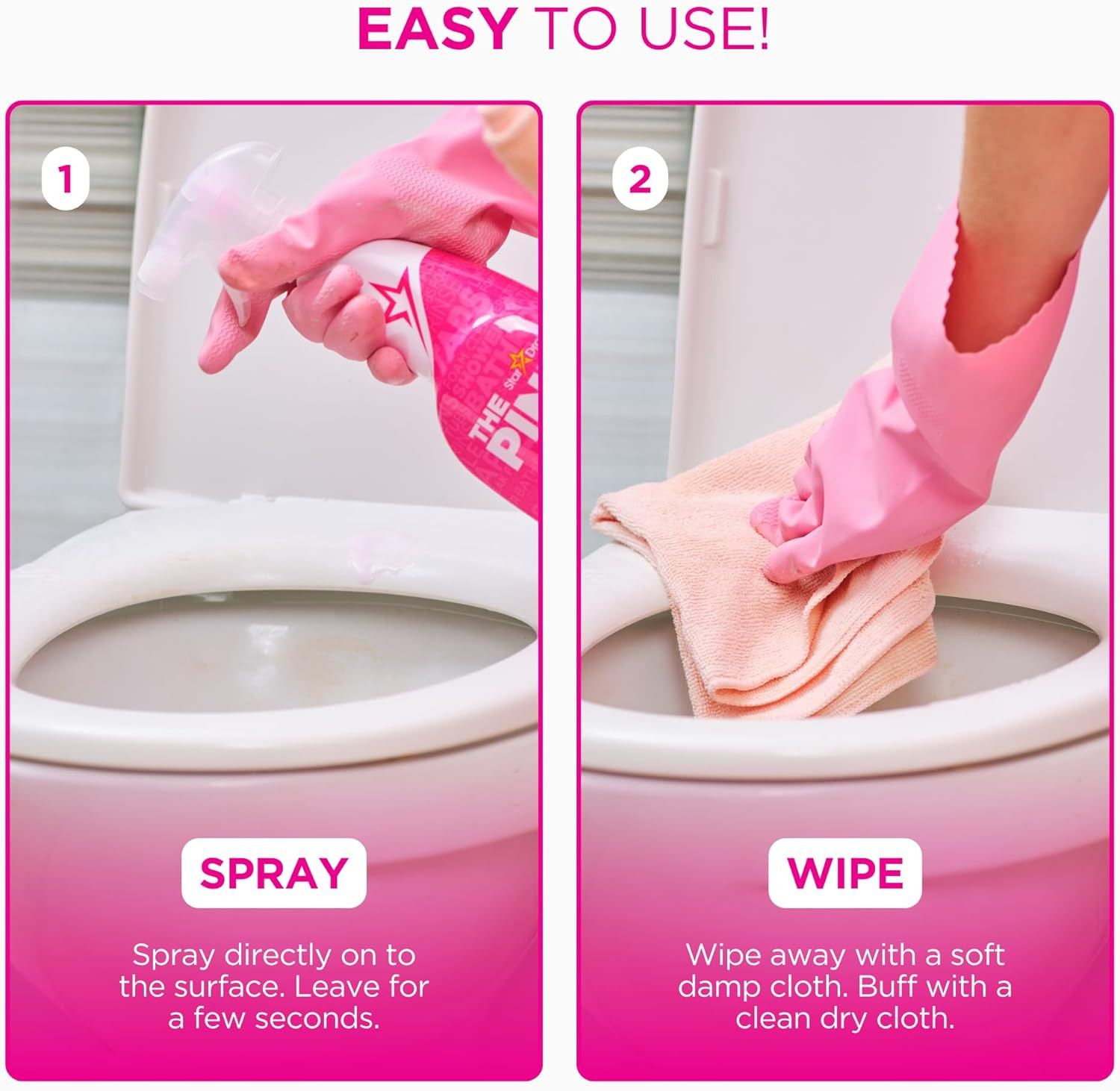 – The Pink Stuff – Miracle Bathroom Foam Cleaner 750ml – Baths, Tiles, Soap Scum