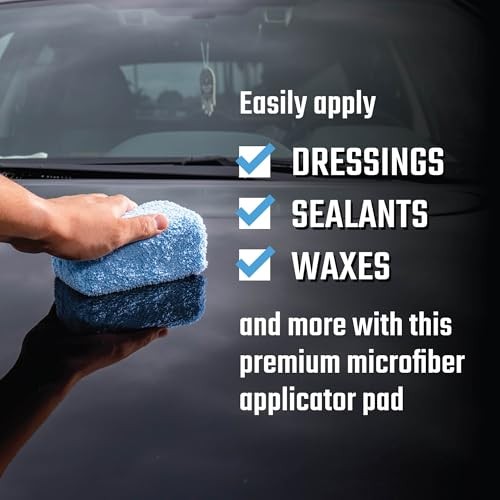 Premium Grade Microfiber Applicator Pads – Ultra-Soft Foam Core, Safe for
