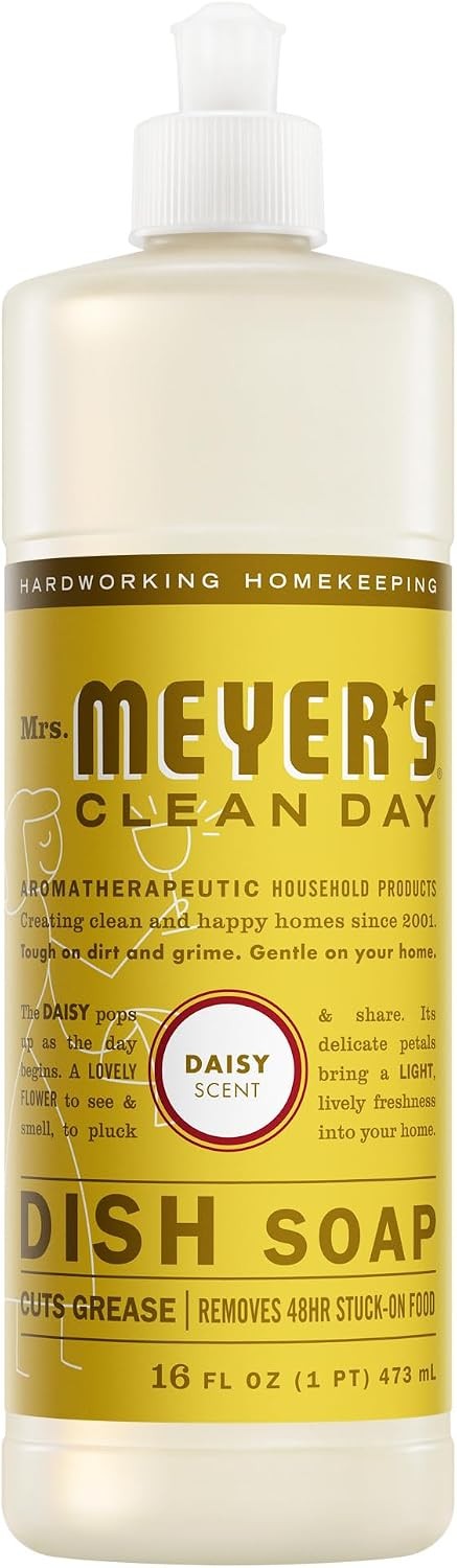 MRS. MEYER’S CLEAN DAY Liquid Dish Soap, Daisy, 16 fl. oz