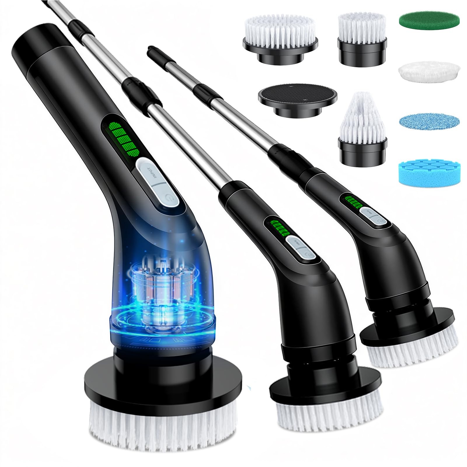 Electric Spin Scrubber, Powerful 2Speed Cleaning Brush,